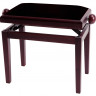 Банкетка для пианино GEWA Deluxe Mahogany Matt Black Cover матовое красное дерево с черным сиденьем