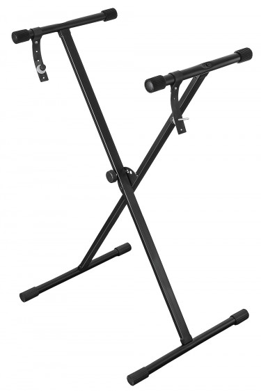 Стойка клавишная DEKKO JR-811 X-образная с ремнями для фиксации синтезатора или пианино, металлический замок