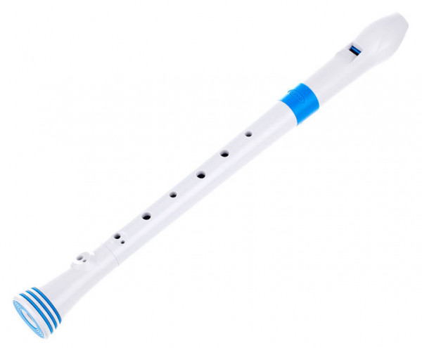 NUVO Recorder (White/Blue) блокфлейта сопрано немецкая, строй С (До) + кейс и таблица аппликатуры