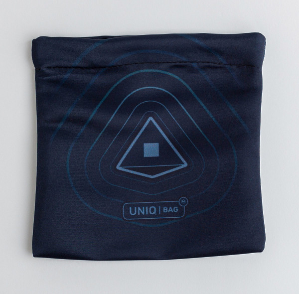 Тканевый мешок с печатью чёрный, 15*15, с магнитной застёжкой