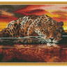 Алмазная мозаика с нанесенной рамкой 40х50 ЯГУАР (23 цвета)