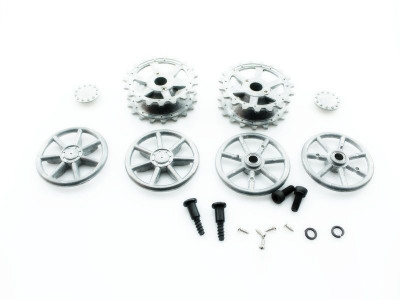 Ведущая звездочка и ленивец c подшипниками для танка Panzer IV (металл)