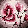 Картина по номерам 15х20 РОЗОВЫЕ МАКИ (12 цветов)