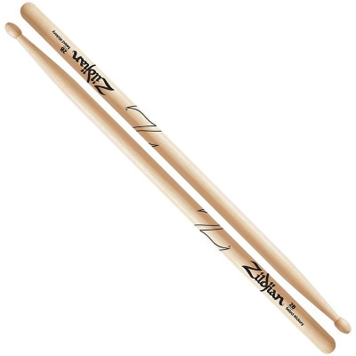 ZILDJIAN Z2B 2B барабанные палочки с деревянным наконечником, материал: орех