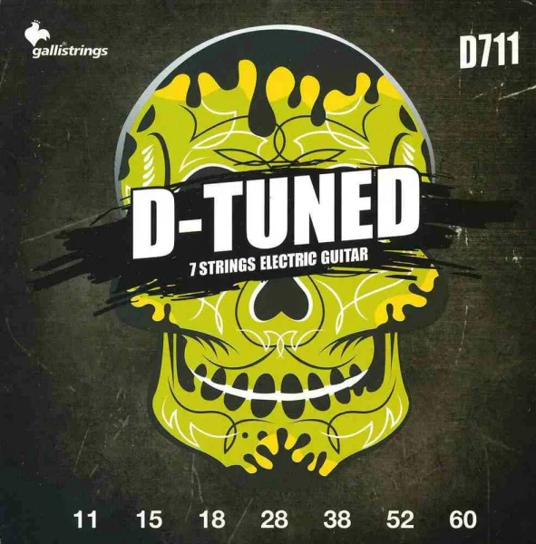 Комплект струн для 7 струнной гитары 011-060 GALLI STRINGS D711