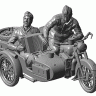 Советский мотоцикл М-72 с коляской 1/35