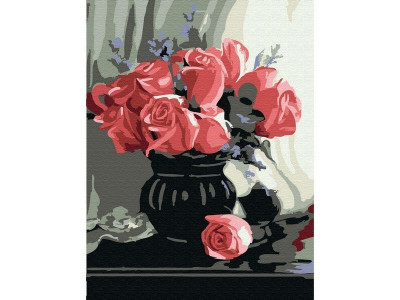 Картина по номерам 15х20 РОЗЫ (12 цветов)