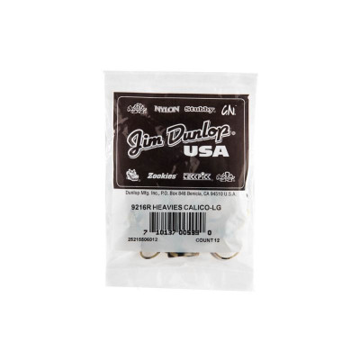 DUNLOP 9216R Heavies Thumbpicks Calico Large упаковка медиаторов - когтей (12шт.)