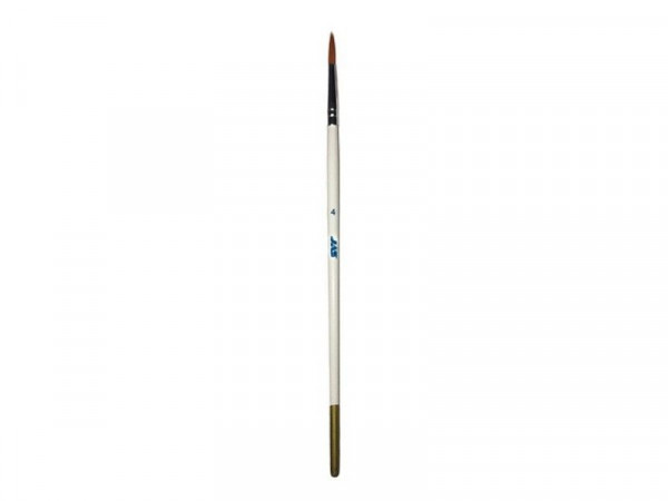 Кисть из синтетического волоса, круглая № 4, шт