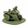Советский мотоцикл М-72 с коляской и экипажем 1/72