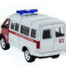 Машина "АВТОПАНОРАМА" инерц. "ГАЗель" (скорая) 1/50, в/к 14,5*8*5,5 см