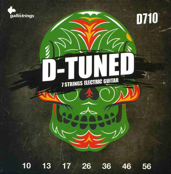 Комплект струн для 7-струнной электрогитары 010-056 GALLI STRINGS D710