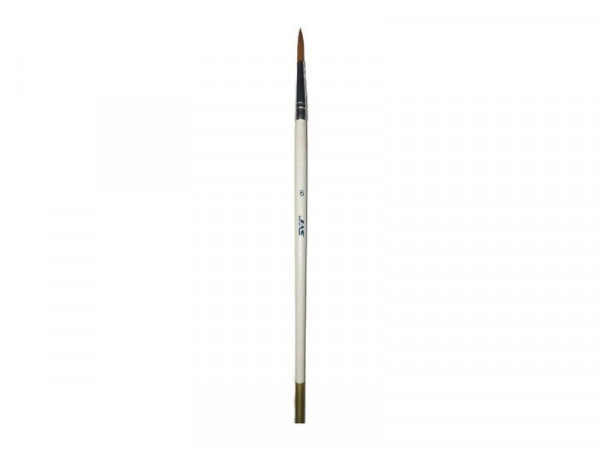 Кисть из синтетического волоса, круглая № 6, шт