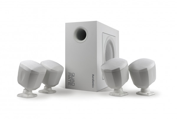 Комплект сабвуфер 6,5 и 4 сателлита 3 AuraSonics QUADRATE-WH белый