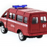 Машина "АВТОПАНОРАМА" инерц. "ГАЗель"(пожарная) 1/50, в/к 14,5*8*5,5 см