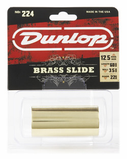 DUNLOP 224 Brass Heavy Medium (22 x 29 x 60mm, rs 12-13) слайд для гитары латунный