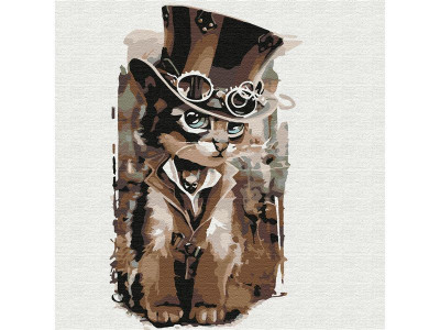 Картина по номерам 30х30 МИСТЕР КОТ (14 цветов)