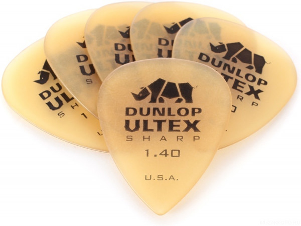 DUNLOP 433P1.40 Ultex Sharp набор медиаторов 1.4 мм 6 шт