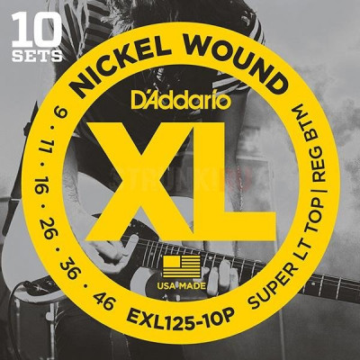 D'Addario EXL12510P Набор из 10 комплектов струн