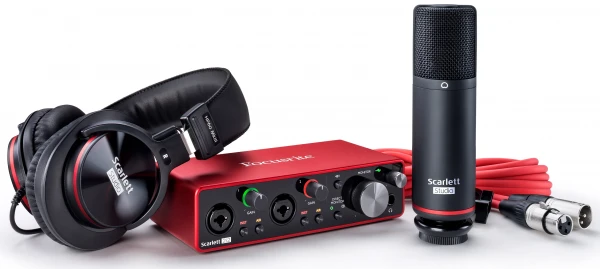 FOCUSRITE Scarlett 2i2 Studio 3rd Gen студийный комплект (Scarlett 2i2 3rd Gen, наушники, микрофон, ПО, микрофонный кабель)