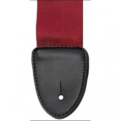 Ремень для гитары VIRTUOZO M002RD нейлон кожа бордовый