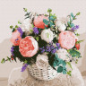 Картина по номерам 30Х30 НЕЖНЫЙ БУКЕТ (20 цветов)
