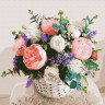 Картина по номерам 30Х30 НЕЖНЫЙ БУКЕТ (20 цветов)