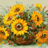 Картина по номерам 15х20 СОЛНЕЧНЫЙ БУКЕТ (11 цветов)