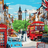 Картина по номерам с цв. схемой на холсте 30х40 ЯРКИЙ ЛОНДОН (18 цветов)