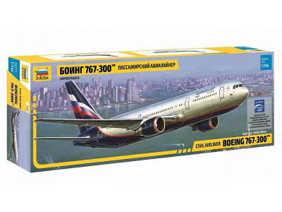 Сборная модель ZVEZDA Пассажирский авиалайнер Боинг 767-300, 1/144