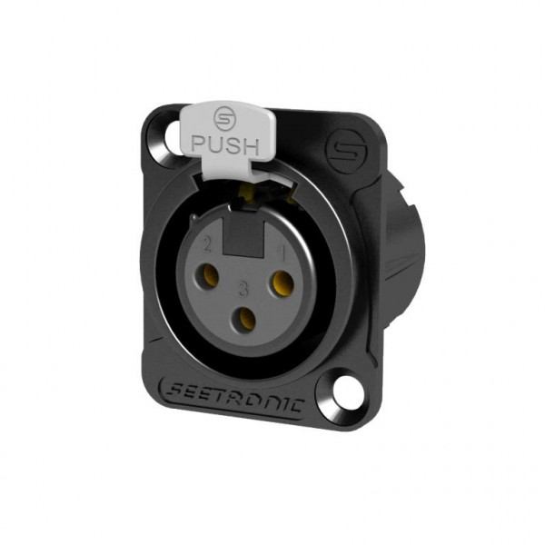 Панельный разъем Seetronic MK3F2C-BG XLR тип D, "мама"