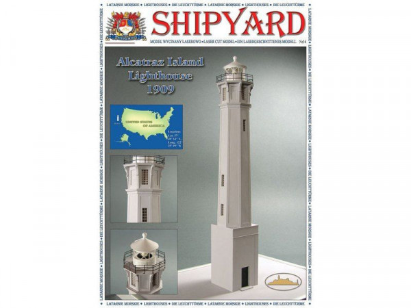 Сборная картонная модель Shipyard маяк Lighthouse Alcatraz (№28), 1/72