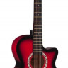 Акустическая гитара PRADO HS-3810 RD красный бёрст