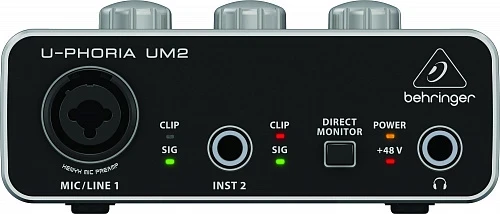 BEHRINGER U-Phoria UM2 аудиоинтерфейс USB 2x2