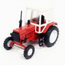 Сувенирная модель трактора МТЗ-82 металл (красный с бел. пласт. кабиной) 1:43
