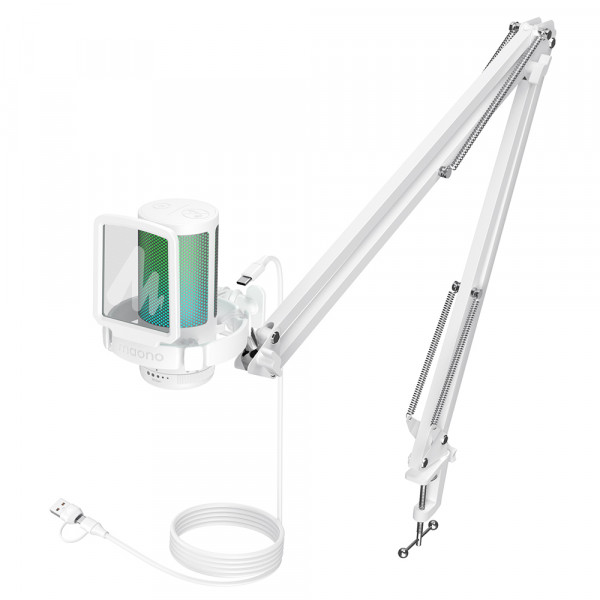 USB-микрофон Maono DGM20S (white) пантограф кардиоидный USB-микрофон Maono DGM20S (white) пантограф кардиоидный