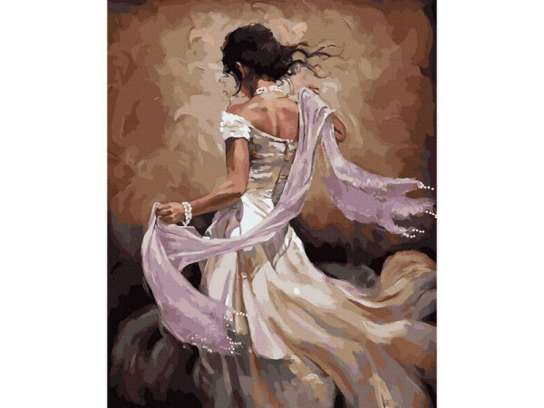 Картина по номерам с цветной схемой 40х50 ФЛАМЕНКО (28 цветов)