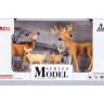 Набор фигурок животных MASAI MARA MM201-001 серии "Мир диких животных": Семья оленей, 4 пр.