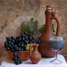 Картина мозаикой 30х30 НАТЮРМОРТ С ВИНОГРАДОМ (квадрат) (29 цветов)