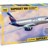 Сборная модель ZVEZDA Региональный пассажирский авиалайнер Superjet 100, 1/144