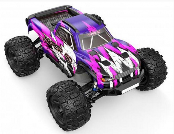 Радиоуправляемый монстр MJX Hyper Go H16H (фиолетовый) 4WD 2.4G LED GPS 1/16 RTR