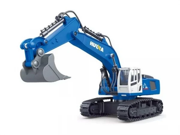 Радиоуправляемый экскаватор HUI NA TOYS, синий 2.4G 9CH 1/18 RTR