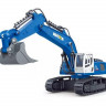 Радиоуправляемый экскаватор HUI NA TOYS, синий 2.4G 9CH 1/18 RTR