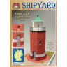 Сборная картонная модель Shipyard маяк Rotes Kliff Lighthouse (№60), 1/87