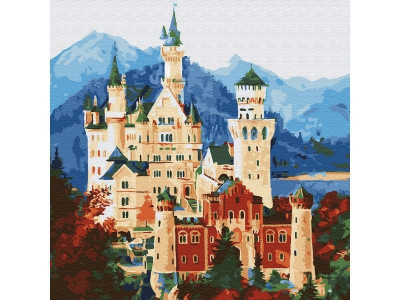 Картина по номерам 30Х30 СРЕДНЕВЕКОВЫЙ ЗАМОК (18 цветов)