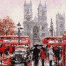 Картина по номерам 40х50 ЛОНДОНСКИЙ ТРАНСПОРТ (28 цветов)