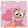 Набор юного художника 20х20 Совушка с воздушным шаром (12 цветов)