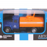 Машина "АВТОПАНОРАМА" "Бензовоз", 1:52, цвет синий, инерцияк, в/к 16,1*6,1*7,6 см