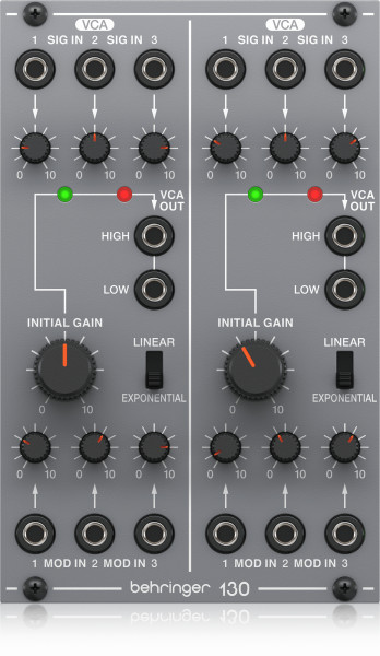 Модуль Behringer 130 DUAL VCA аналоговый для Eurorack