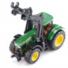 Трактор Siku 1540 John Deere с фронтальным погрузчиком для захвата брёвен